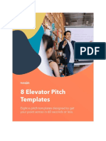 8 Elevator Pitch Templahtes