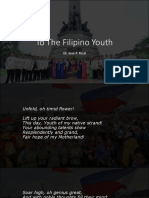 To The Filipino Youth: Dr. Jose P. Rizal