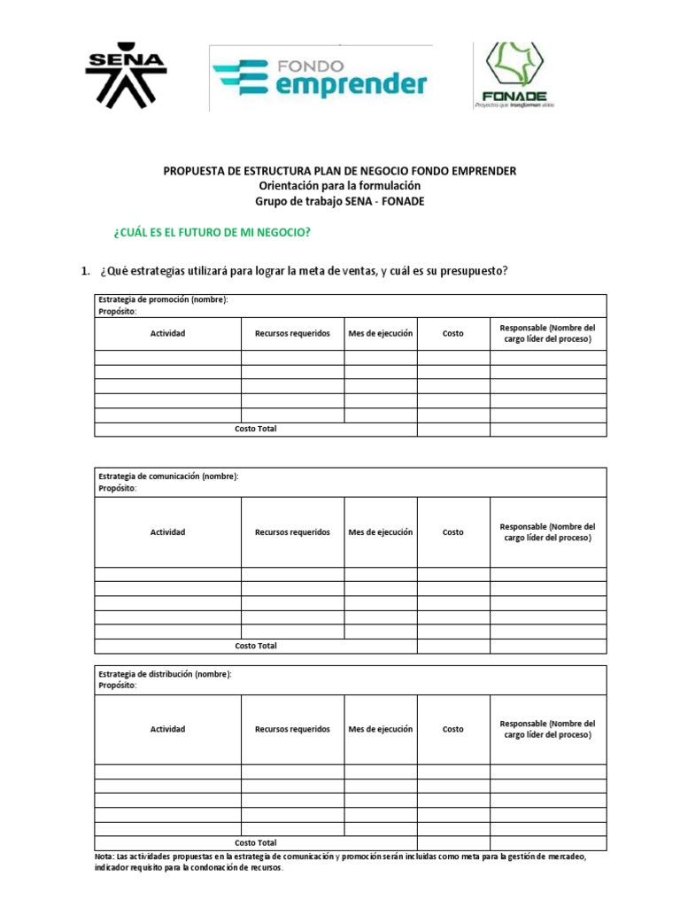 Plan de Negocio - Parte 3 | PDF | Presupuesto | Economias