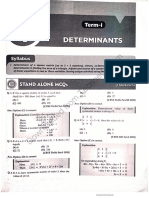 Maths Sample Paper Determinants