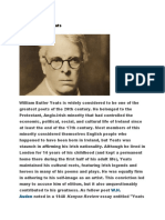 William Butler Yeats 1865-1939: W.H. Auden