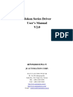Mokon Series Driver User's Manual V2.0: Js Automation Corp