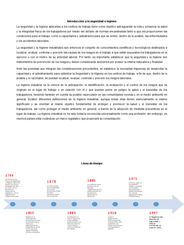 Introducción A La Seguridad E Higiene Pdf Seguridad Y Salud