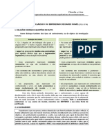 Análise Comparativa de Duas Teorias Explicativas Do Conhecimento - Hume