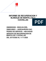 INFORME SERVICIO DE RECUPERACION DE mARTILLOS Y cUCHILLAS AGROAURORA SAC.