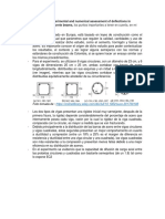 Foro Experimental and Numerical Assessment of Deflections