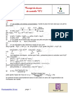 Corrigé Du Devoir de Contrôle N°2: Chimie