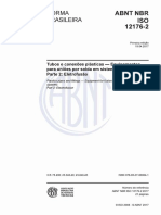 NBR ISO 12176 - 2 - 2017 - Tubos e Conexões Plásticas - Equipamentos para Uniões Por Solda em Sistema de Polietileno Parte 2-Eletrofusão