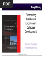 Re Factoring Databases Evolutionary Database Design