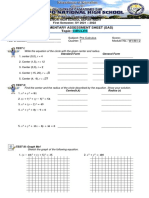 Supplementary Assessment Sheet (Sas) Topic: CIRCLES: Senior High School Department First Semester SY 2021 - 2022