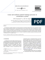 Linear and Nonlinear Particle Breakage Processes in