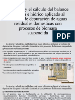 Balance de Masa e Hidrico en Sistemas de AARR Domesticas en Procesos de Biomasa Suspendida-A