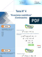 Problemas - Ecuaciones Cuadráticas (Continuación) - Salvador - 5to A