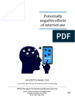 Potentially Negative Effects of Internet Use: In-Depth Analysis