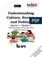 Understanding Culture, Society and Politics: Quarter 1 - Module 1