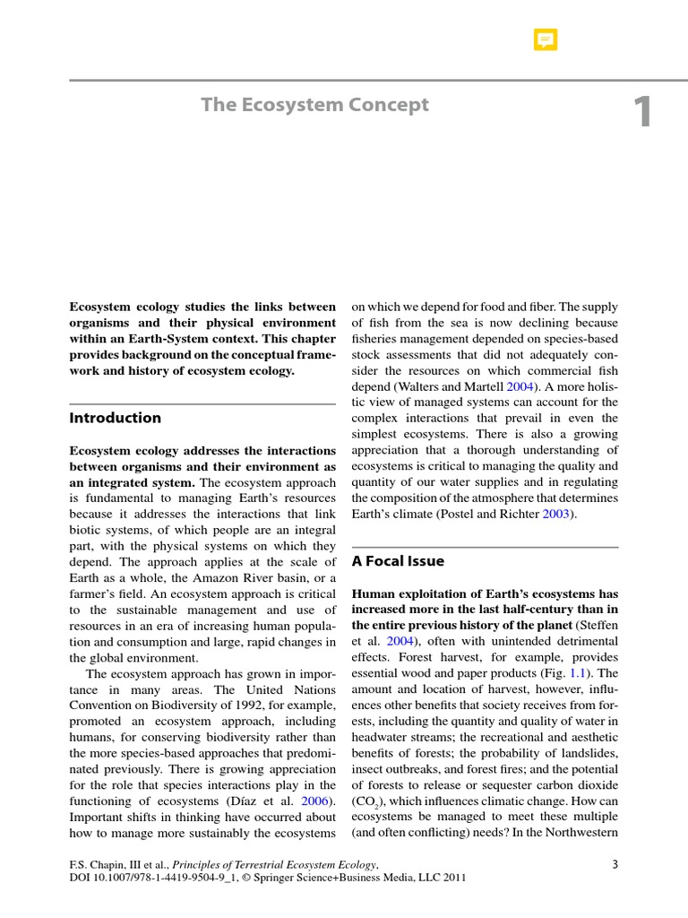Chapin Et Al. 2012 - The Ecosystem Concept | PDF | Ecosystem | Ecology