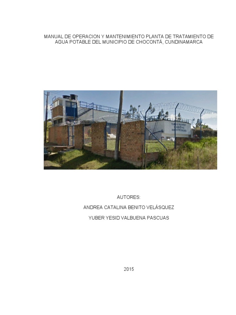 Manual de Operacion y Mantenimiento Planta de Tratamiento de Agua ...