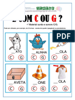 É com C ou G