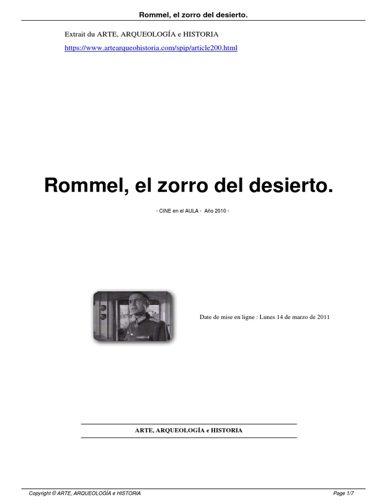 Libro Zorro Del Desierto | PDF | Erwin Rommel | Adolf Hitler