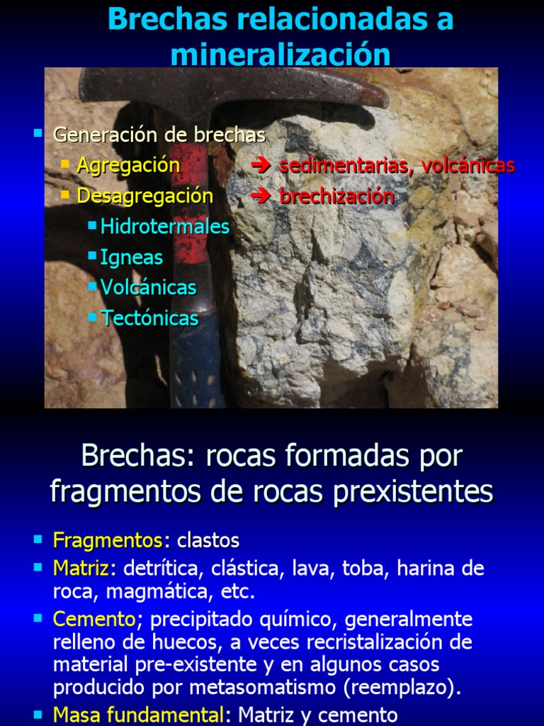 Clasificación y Tipos de Brechas Geológicas | PDF | Roca clástica ...
