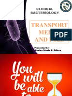 Transport Media and Uses: Clinical Bacteriology