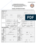 Personal Information Sheet 2019