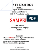 (SAMPEL) Maths F4 KSSM Modul 1 by Cikgu Azizul