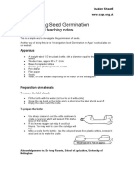 SAPS Sheet 5 - Teachers Sheet - Investigating Seed Germination