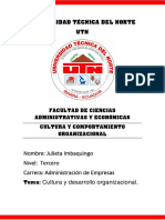 Imbaquingo Julieta - Cultura y Desarrollo Organizacional.