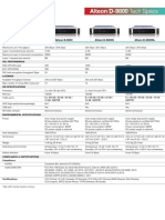 Alteon D-9800 Tech Specs: Specifications Alteon D-9800 Alteon D-9800S Alteon D-9800SL