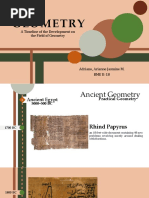 Geometry: A Timeline of The Development On The Field of Geometry