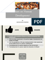 Issues On Human Development: BY: Marvin Rotas Payabyab