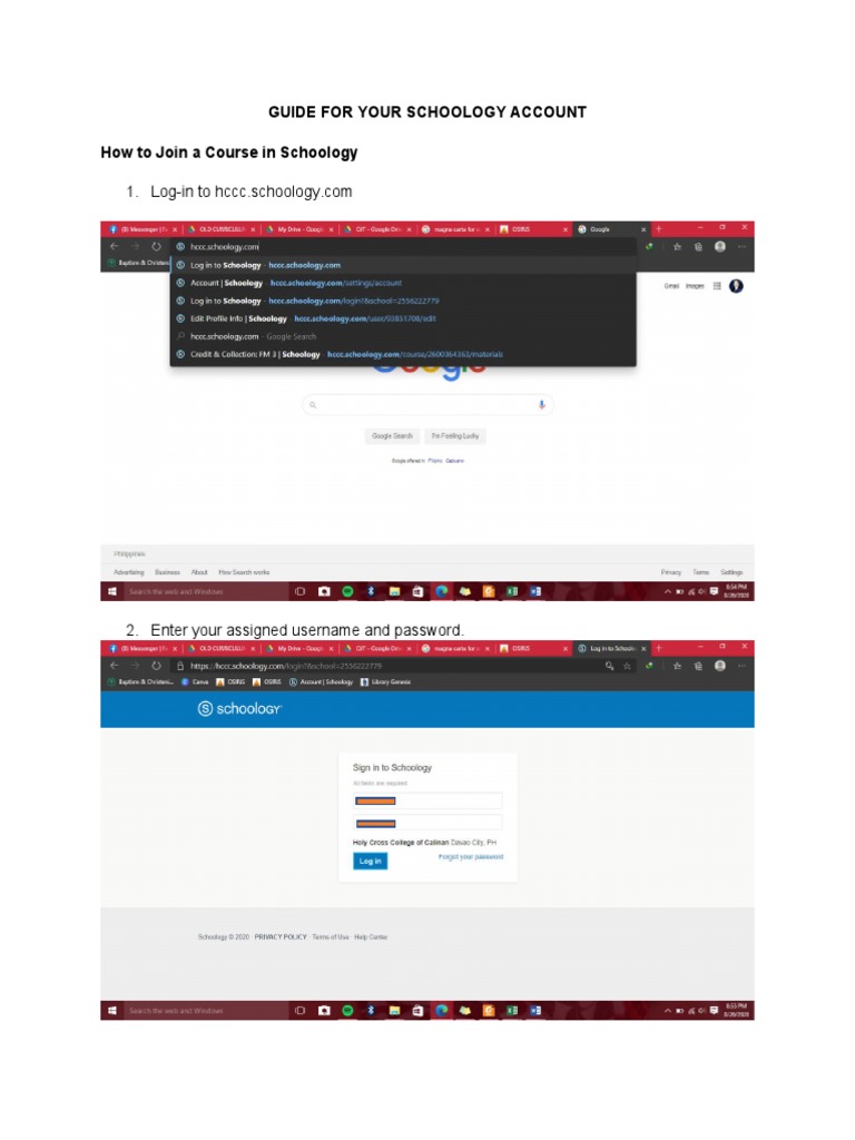 Guide For Your Schoology Account PDF Career & Growth Business