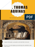 St. Thomas Aquinas: The Natural Law and Its Tenet