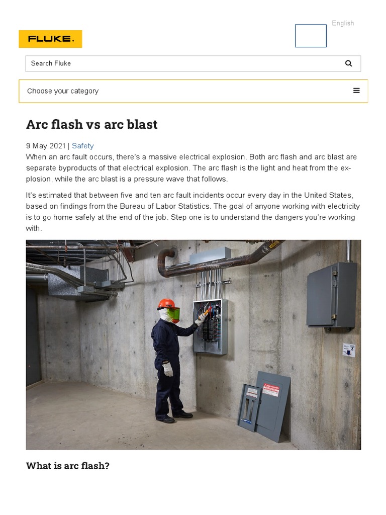 What Causes Arc Flash Electrical Arc Blast Explained Fluke PDF Electric Arc Explosion