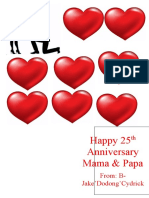 Happy 25 Anniversary Mama & Papa: From: B-Jake'Dodong'Cydrick