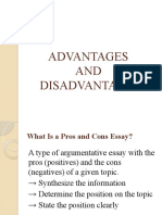 Advantages AND Disadvantages