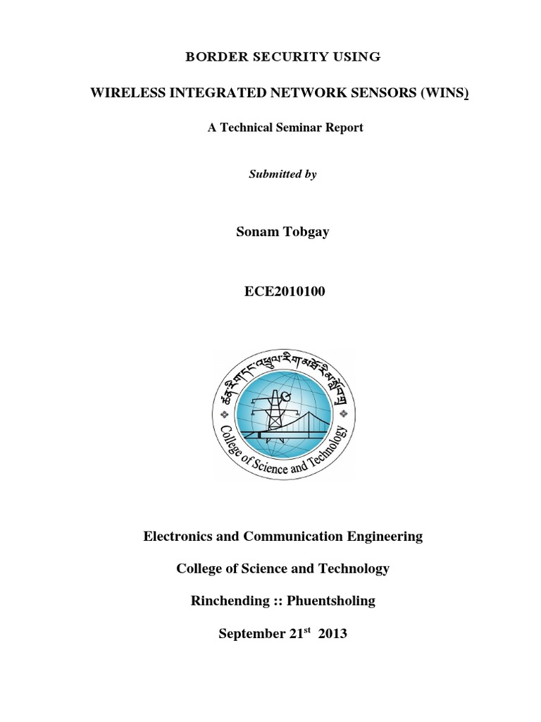 Border Security with Wireless Sensors | PDF | Computer Network ...