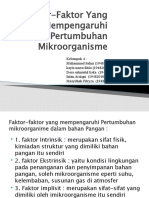 Faktor Faktor Yang Mempengaruhi Pertumbuhan Mikroorganisme