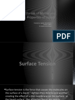 Intermolecular Forces of Matter and Properties of Liquids