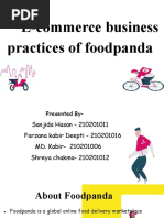 E-Commerce Business Practices of Foodpanda