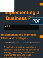 Implementing A Business Plan