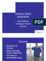Oceana Vision 2020/2035: Simon Mahan Campaign Analyst Oceana