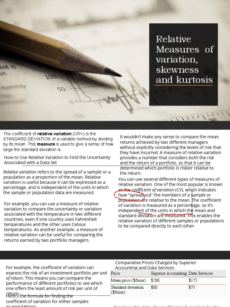 Understanding Relative Variation Measures | PDF | Skewness | Mode ...