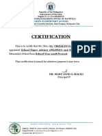 Certificate For SBM