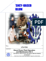 COMPETENCY-BASED CURRICULUM FOR DIESEL POWER PLANT OPERATION AND MAINTENANCE NC II