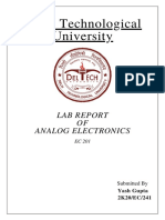 DTU Lab Report on Analog Electronics Experiments
