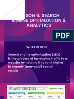 Lesson 6 Search Engine Optimization and Analytics