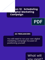 Lesson 12 Scheduling and Digital Marketing Campaign