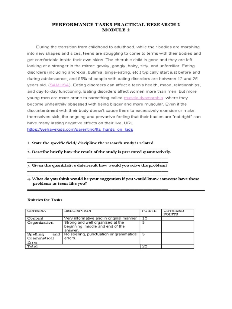 Understanding Teen Eating Disorders | PDF